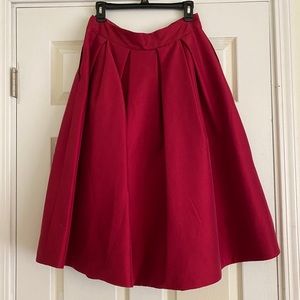 Dark Cranberry taffeta skirt